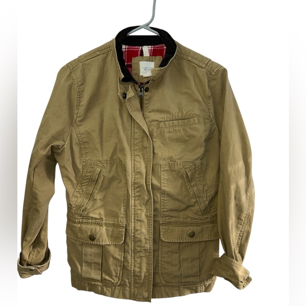 Lands' End Tan Utility Jacket